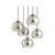 Подвесной светильник Crate and Barrel Arren Round 5-Light Pendant with Round Shades, фото 7