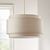 Подвесной светильник Crate and Barrel Avery Linen Double Drum Pendant Light, фото 6