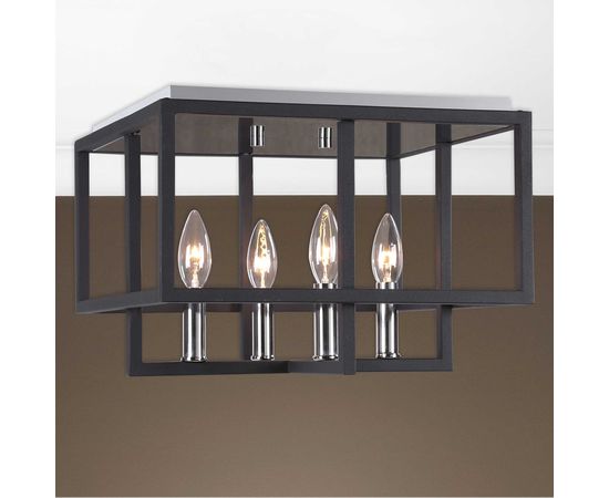 Потолочный светильник UTTERMOST Quadrangle, 4 Lt Flush Mount, фото 2