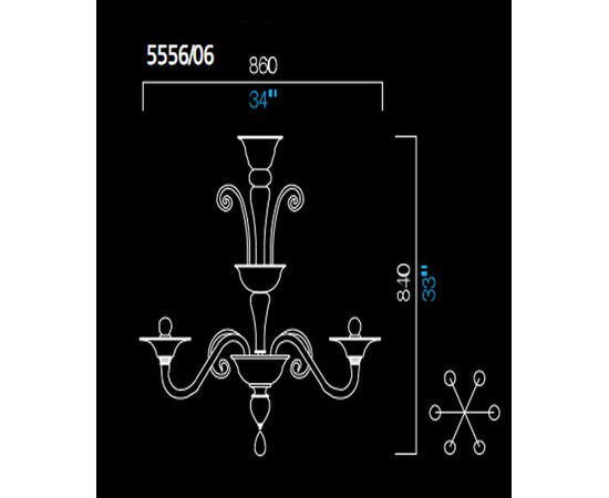 Люстра Barovier&amp;Toso 5556/06, фото 1