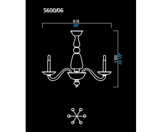 Люстра Barovier&amp;Toso 5600/06, фото 1