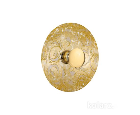 Настенный светильник Kolarz LUNA, Toscana Gold/White, Ø42/18, фото 1