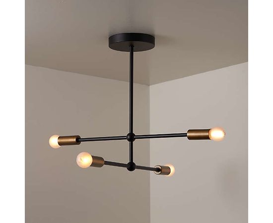 Подвесной светильник Crate and Barrel Sputnik Black Flush Mount Ceiling Light, фото 1