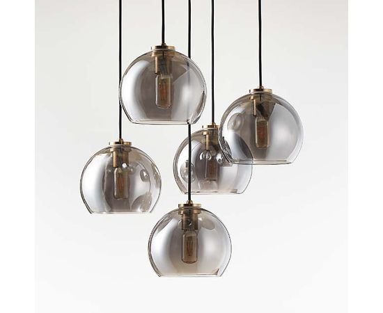 Подвесной светильник Crate and Barrel Arren Round 5-Light Pendant with Round Shades, фото 3