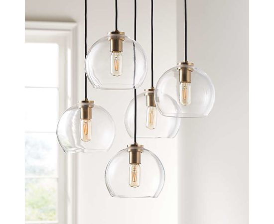 Подвесной светильник Crate and Barrel Arren Round 5-Light Pendant with Round Shades, фото 6