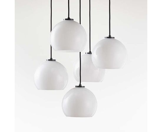 Подвесной светильник Crate and Barrel Arren Round 5-Light Pendant with Round Shades, фото 5