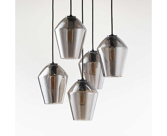 Подвесной светильник Crate and Barrel Arren Round 5-Light Pendant with Angled Shades, фото 4