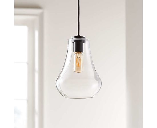 Подвесной светильник Crate and Barrel Arren Single Pendant with Teardrop Shade, фото 1