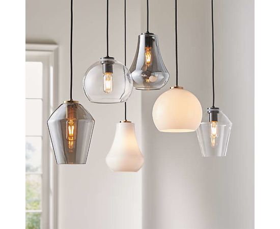 Подвесной светильник Crate and Barrel Arren Single Pendant with Teardrop Shade, фото 4