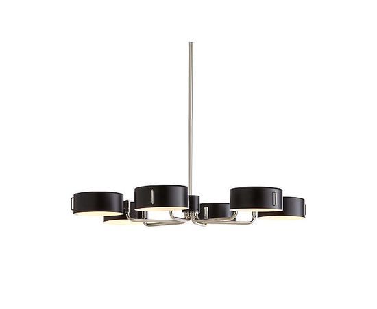 Люстра Crate and Barrel Axle Nickel Black Shade Chandelier, фото 1