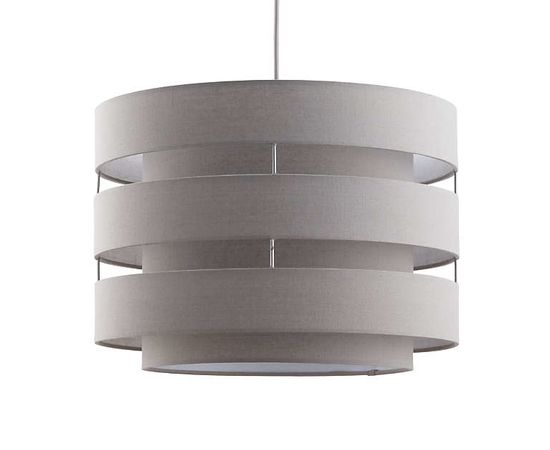 Подвесной светильник Crate and Barrel Harlow Grey Drum Pendant Light, фото 4