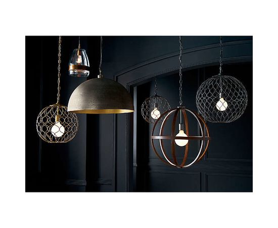 Подвесной светильник Crate and Barrel Hoyne 15&quot; Iron Pendant Lamp, фото 7