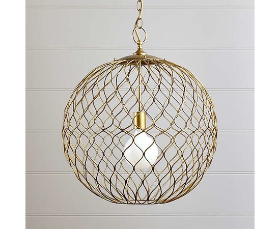 Подвесной светильник Crate and Barrel Hoyne 15&quot; Iron Pendant Lamp, фото 6