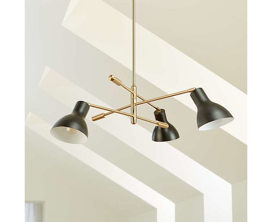 Люстра Crate and Barrel Kace 3 Arm Chandelier, фото 2