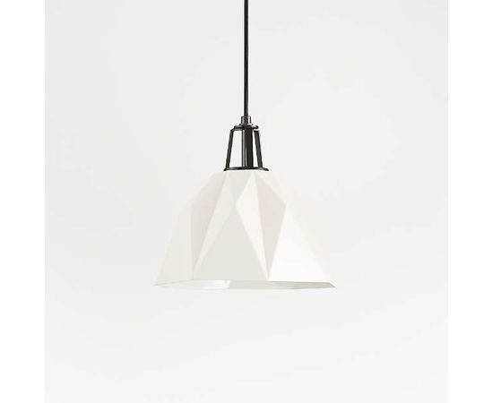 Подвесной светильник Crate and Barrel Maddox Faceted Pendant Small with Socket, фото 1