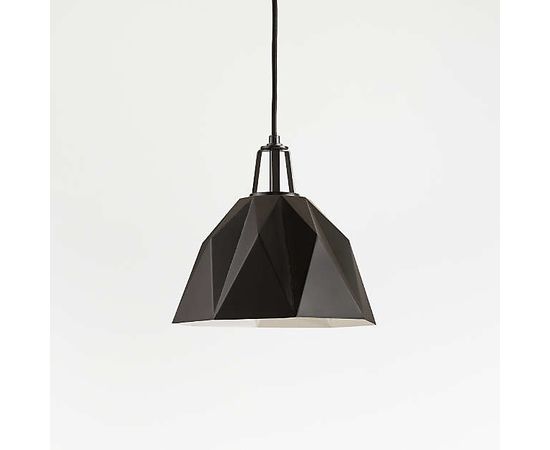 Подвесной светильник Crate and Barrel Maddox Faceted Pendant Small with Socket, фото 7