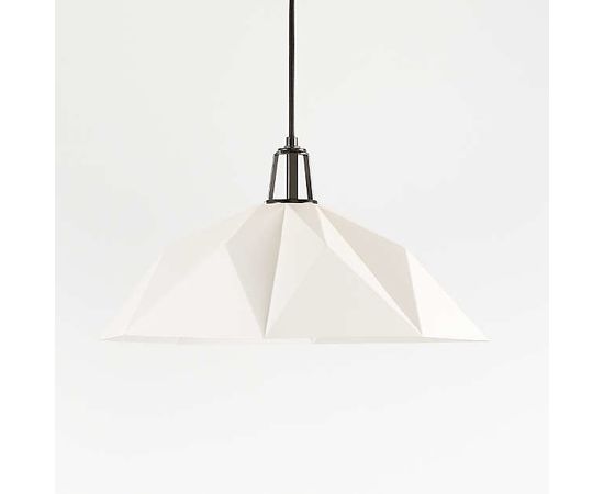 Подвесной светильник Crate and Barrel Maddox Faceted Pendant Small with Socket, фото 5