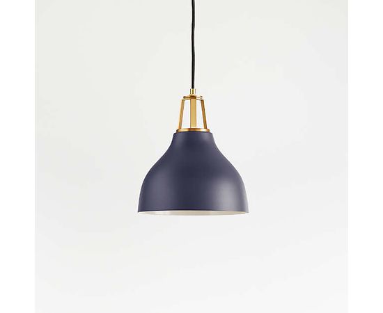 Подвесной светильник Crate and Barrel Maddox Bell Pendant Small with Socket, фото 1