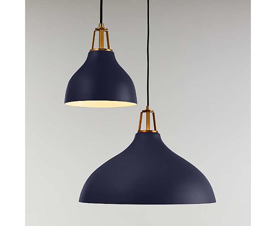 Подвесной светильник Crate and Barrel Maddox Bell Pendant Small with Socket, фото 7