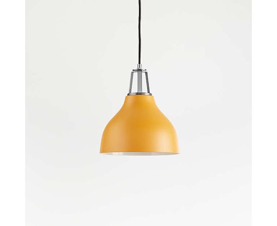 Подвесной светильник Crate and Barrel Maddox Bell Pendant Small with Socket, фото 6