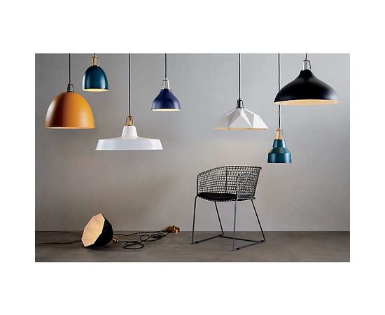 Подвесной светильник Crate and Barrel Maddox Dome Pendant Small with Socket, фото 2