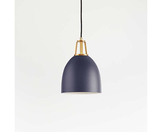 Подвесной светильник Crate and Barrel Maddox Dome Pendant Small with Socket, фото 8