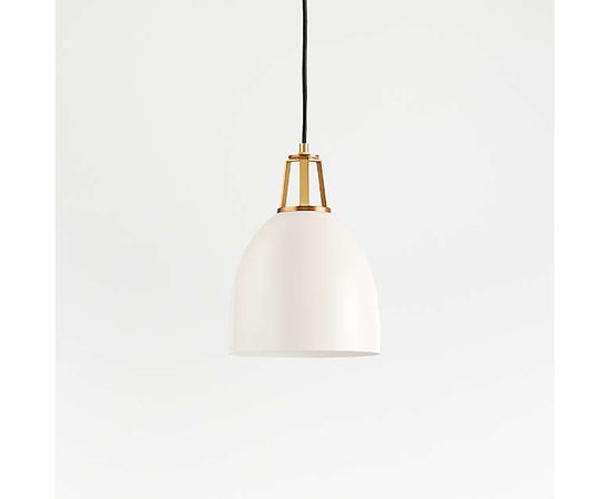 Подвесной светильник Crate and Barrel Maddox Dome Pendant Small with Socket, фото 7