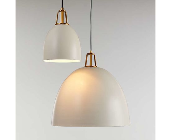 Подвесной светильник Crate and Barrel Maddox Dome Pendant Small with Socket, фото 5