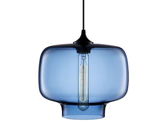 Подвесной светильник Crate and Barrel Oculo Sapphire Hand-Blown Glass Pendant Light, фото 1