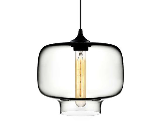 Подвесной светильник Crate and Barrel Oculo Sapphire Hand-Blown Glass Pendant Light, фото 5