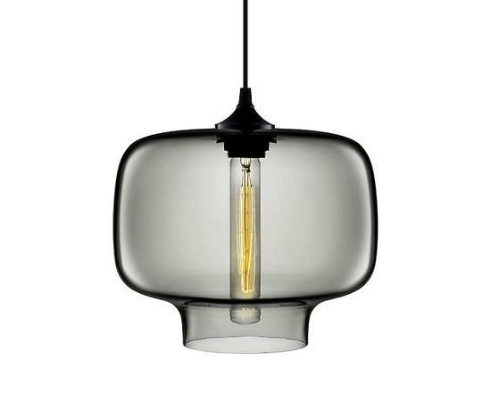 Подвесной светильник Crate and Barrel Oculo Sapphire Hand-Blown Glass Pendant Light, фото 4