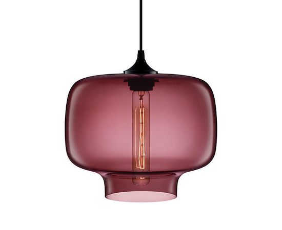 Подвесной светильник Crate and Barrel Oculo Sapphire Hand-Blown Glass Pendant Light, фото 2