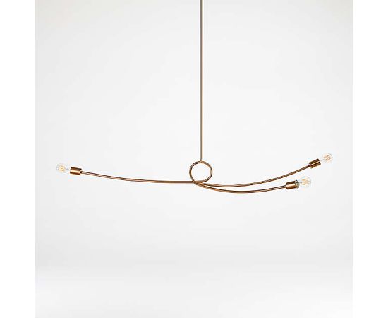 Подвесной светильник Crate and Barrel Paula Brass Sculptural Pendant Light, фото 4