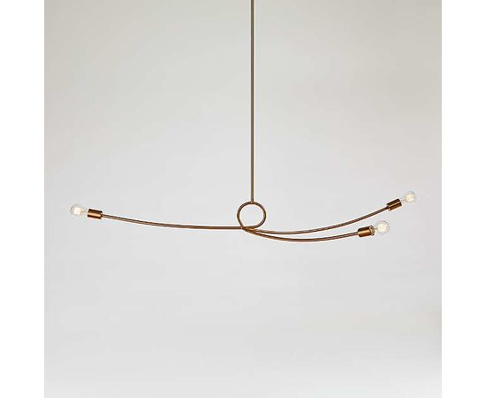 Подвесной светильник Crate and Barrel Paula Brass Sculptural Pendant Light, фото 2