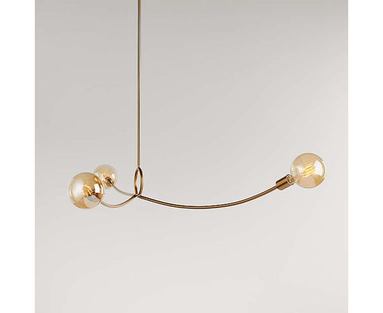 Подвесной светильник Crate and Barrel Paula Brass Sculptural Pendant Light, фото 1