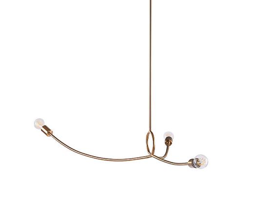 Подвесной светильник Crate and Barrel Paula Brass Sculptural Pendant Light, фото 6