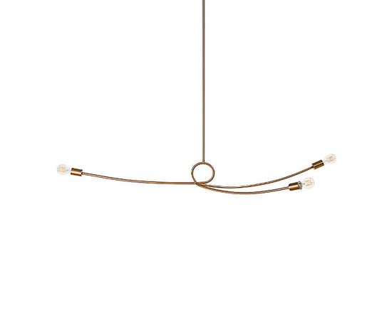 Подвесной светильник Crate and Barrel Paula Brass Sculptural Pendant Light, фото 5