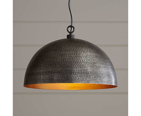 Подвесной светильник Crate and Barrel Rodan Hammered Metal Dome Pendant Light, фото 1