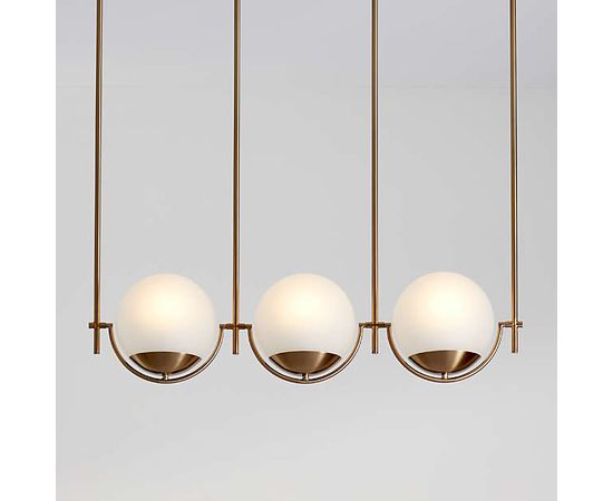 Подвесной светильник Crate and Barrel Rondure Three-Globe Pendant Light, фото 1