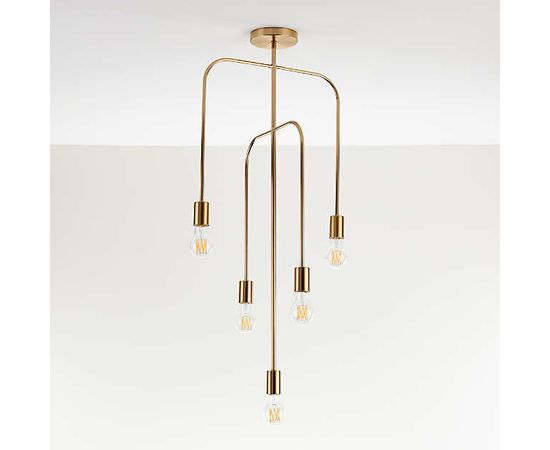 Подвесной светильник Crate and Barrel Salerno 5-Arm Pendant Light, фото 7