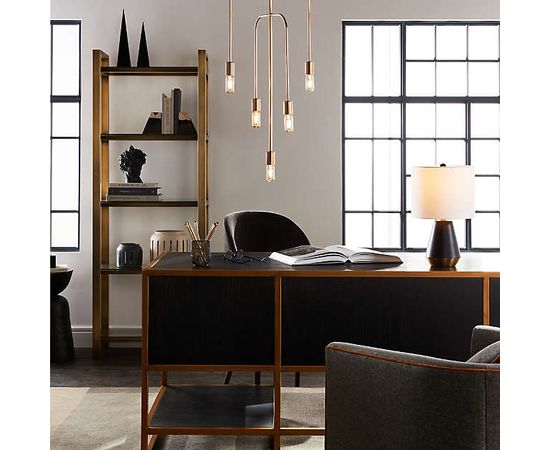 Подвесной светильник Crate and Barrel Salerno 5-Arm Pendant Light, фото 5