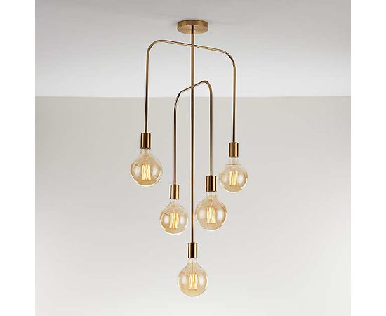 Подвесной светильник Crate and Barrel Salerno 5-Arm Pendant Light, фото 1