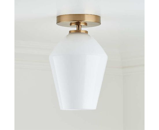 Потолочный светильник Crate and Barrel Arren Flush Mount Light with Angled Shade, фото 6