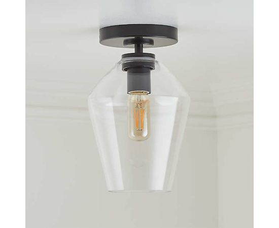 Потолочный светильник Crate and Barrel Arren Flush Mount Light with Angled Shade, фото 4