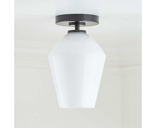 Потолочный светильник Crate and Barrel Arren Flush Mount Light with Angled Shade, фото 2