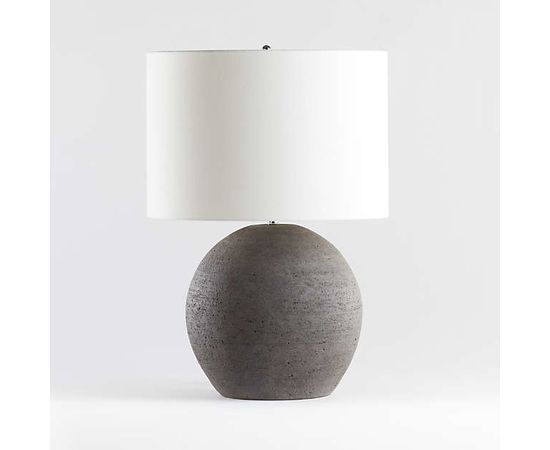 Настольная лампа Crate and Barrel Esphera Grey Round Table Lamp, фото 2