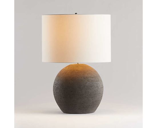 Настольная лампа Crate and Barrel Esphera Grey Round Table Lamp, фото 1