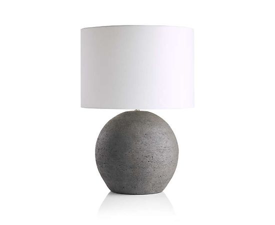 Настольная лампа Crate and Barrel Esphera Grey Round Table Lamp, фото 3