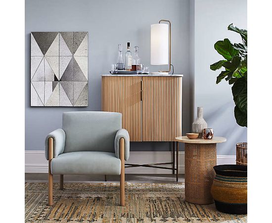 Настольная лампа Crate and Barrel Oralee Cylinder Table Lamp, фото 2