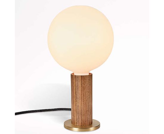 Настольная лампа Crate and Barrel Tala Walnut Table Lamp with Sphere IV Bulb, фото 1